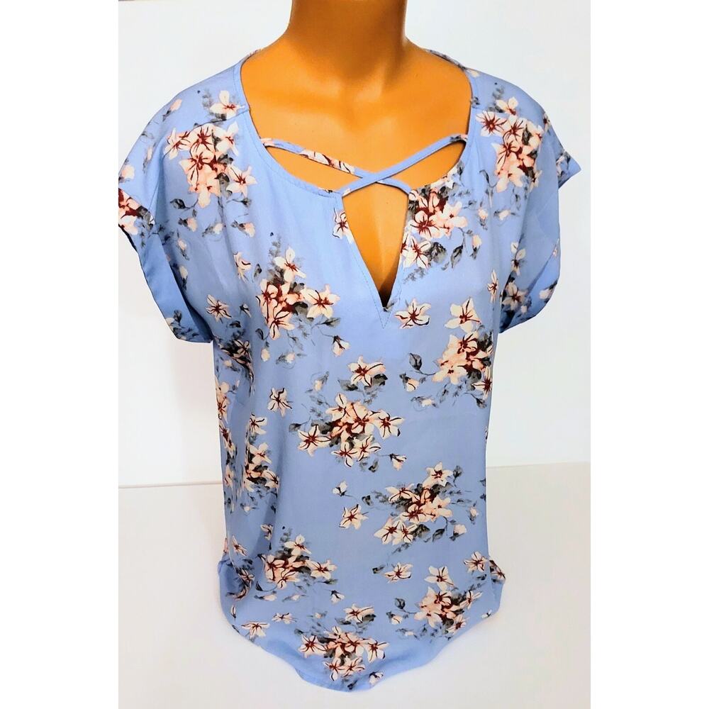 Liv & Lottie Cuffed Sleeve Blouse Women's Size Large Career Workwear